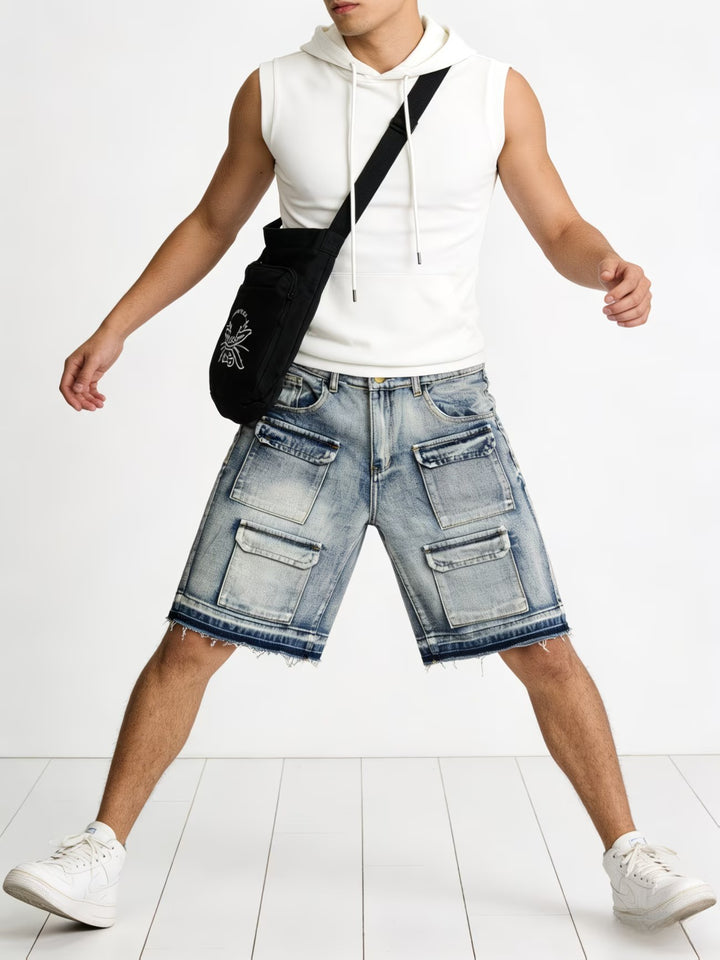 Herren-Multi-Taschen-Cargoshorts
